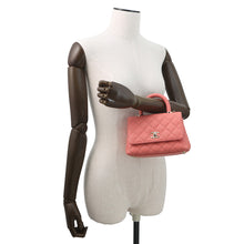 将图像加载到图库查看器中，CHANEL Coco Handle 2WAYHandbag CoralPinkAS2215 Caviar Leather Size XXS
