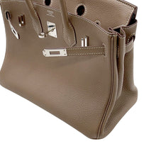 将图像加载到图库查看器中，HERMES Birkin Etoupe Togo Leather Size 25

