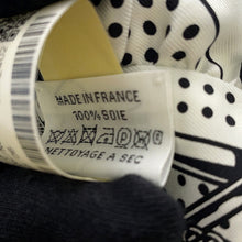 将图像加载到图库查看器中，HERMES Twilly Frill Apron Doll Bandana White/BlackH852978S Silk100%
