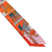 Load image into Gallery viewer, HERMES Twilly Maison de Carre Orange/CapucinesH062941S Silk100%
