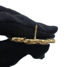 将图像加载到图库查看器中，CHANEL Clover Brooch Black/GoldABC961 Gold Plated Resin

