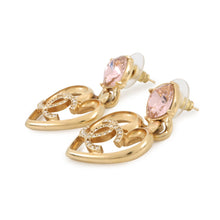 将图像加载到图库查看器中，CHANEL Color Stone CC Logo Earrings GoldABA100 Gold Plated Rhinestone
