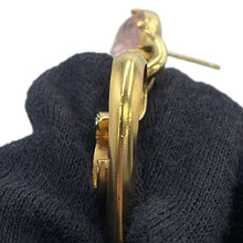 将图像加载到图库查看器中，CHANEL Color Stone CC Logo Earrings GoldABA100 Gold Plated Rhinestone
