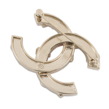 将图像加载到图库查看器中，CHANEL CC Logo Brooch PinkABD353 Gold Plated Rhinestone Faux Pearl
