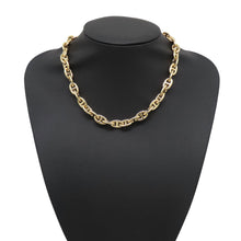 将图像加载到图库查看器中，HERMES Chaine d&#39;Ancre Necklace 43 frames Size PM 18K Yellow Gold
