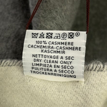 将图像加载到图库查看器中，HERMES Logo scarf Gray/White Cashmere100%
