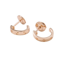 将图像加载到图库查看器中，CARTIER Love Hoop Earrings Size SmallB8029000 18K Pink Gold

