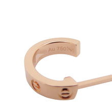 将图像加载到图库查看器中，CARTIER Love Hoop Earrings Size SmallB8029000 18K Pink Gold
