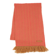 将图像加载到图库查看器中，HERMES Wave Double Face Scarf Pink/Gold Cashmere100%
