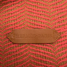 Load image into Gallery viewer, HERMES Wave Double Face Scarf Pink/Gold Cashmere100%
