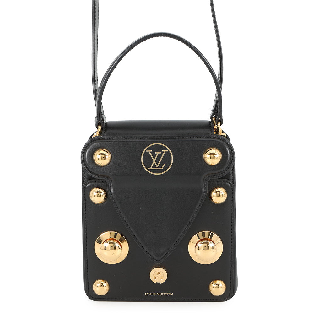 LOUIS VUITTON S Lock Bag NoirM82214 Calf Leather Size XL