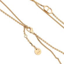 将图像加载到图库查看器中，Dior Petit CD Double NecklaceN1155PMTCY_D301 Gold Plated Rhinestone

