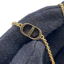 将图像加载到图库查看器中，Dior Petit CD Double NecklaceN1155PMTCY_D301 Gold Plated Rhinestone
