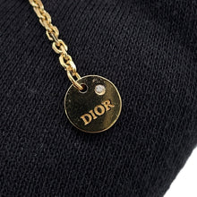 将图像加载到图库查看器中，Dior Petit CD Double NecklaceN1155PMTCY_D301 Gold Plated Rhinestone
