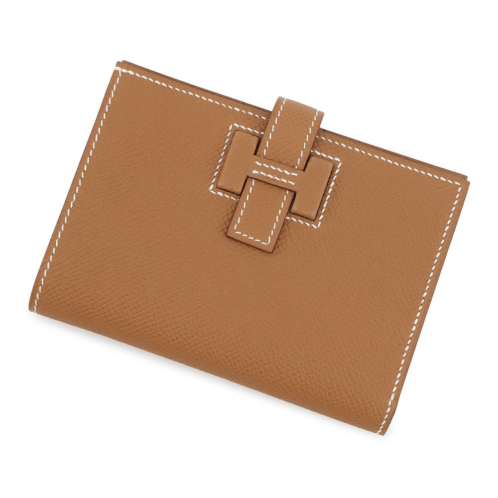 HERMES HPassant Compact Gold Epsom