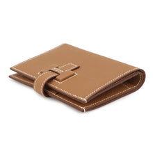 将图像加载到图库查看器中，HERMES HPassant Compact Gold Epsom
