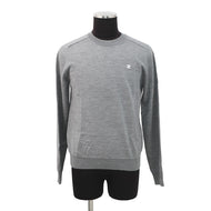 CELINE Triomphe crew neck sweater Size XS Medium Gray2AH80322U.09GM Wool 100%