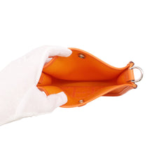 将图像加载到图库查看器中，HERMES Neo Evelyne Feu/Jaune d'or Toile Officier Swift Leather Size 16/TPM
