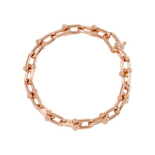 Load image into Gallery viewer, TIFFANY&amp;Co. Hardware Medium Link Bracelet Size Double Extra Large 18K Pink Gold
