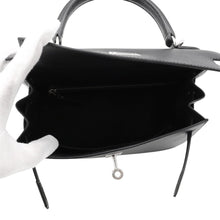 将图像加载到图库查看器中，HERMES Kelly Sellier Black Epsom Size 25
