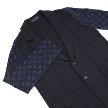 将图像加载到图库查看器中，LOUIS VUITTON Monogram Jacket Size S Navy1ABJ5Y Wool 100%
