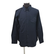 Load image into Gallery viewer, Berluti Pique Shirt Scritto Pocket Size M Cold Night BlueR26JSL16 Cotton100%
