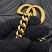 将图像加载到图库查看器中，GUCCI GG Marmont ChainShoulder Bag Black443497 Leather
