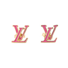 将图像加载到图库查看器中，LOUIS VUITTON Earrings・LV Iconic Enamel Rose BallerineM01721 Gold Plated Enamel
