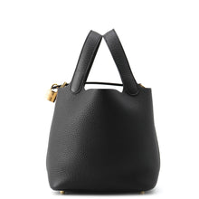 将图像加载到图库查看器中，HERMES Picotin Lock Black Taurillon Clemence Size PM
