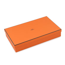 将图像加载到图库查看器中，HERMES H-pattern Stole Navy Cashmere85% Silk15%
