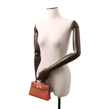 将图像加载到图库查看器中，HERMES Mini Kelly 2 Cuivre/Rose Mexico Chevre Myzore Goatskin
