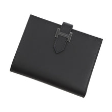 将图像加载到图库查看器中，HERMES Bean compact Black Veau Madame
