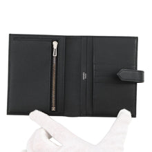 将图像加载到图库查看器中，HERMES Bean compact Black Veau Madame
