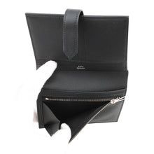 将图像加载到图库查看器中，HERMES Bean compact Black Veau Madame
