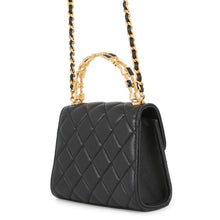 将图像加载到图库查看器中，CHANEL Matelasse Top Handle ChainShoulder Bag BlackAP2945 Lambskin
