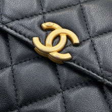 将图像加载到图库查看器中，CHANEL Matelasse Top Handle ChainShoulder Bag BlackAP2945 Lambskin

