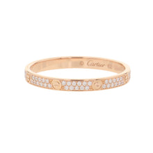 Load image into Gallery viewer, CARTIER Mini love ring pave da earring Size 62/#21 MiniB4218100 18K Pink Gold
