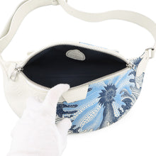 Load image into Gallery viewer, LOUIS VUITTON LVxYK Maxi Bumbag Yayoi Kusama White/BlueM21680 Monogram Taurillon Leather
