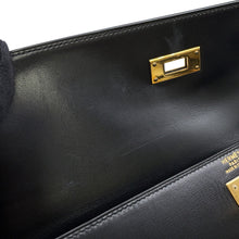 Load image into Gallery viewer, HERMES Kelly Sellier Black Box Calf Leather Size 32
