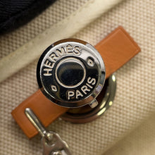 Load image into Gallery viewer, HERMES Herbag Ecru/Natural Toile H Leather Size MM
