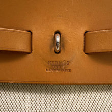 Load image into Gallery viewer, HERMES Herbag Ecru/Natural Toile H Leather Size MM
