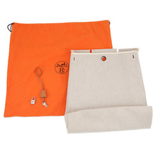 Load image into Gallery viewer, HERMES Herbag Ecru/Natural Toile H Leather Size MM
