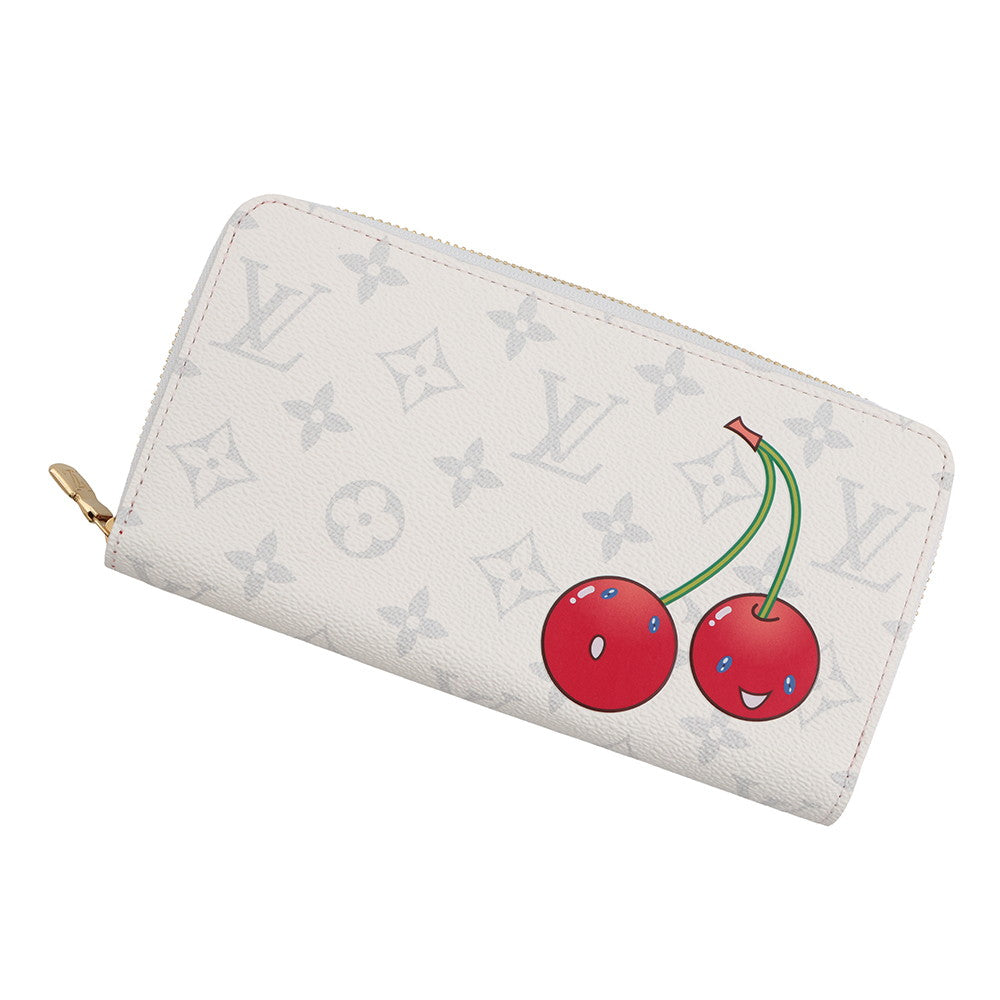 LOUIS VUITTON Zippy Wallet LV × TM WhiteM14240 Monogram Cherry
