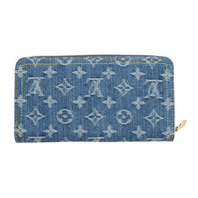 将图像加载到图库查看器中，LOUIS VUITTON LV × TM Zippy Wallet BlueM23161 Monogram Cherry Denim
