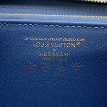 将图像加载到图库查看器中，LOUIS VUITTON LV × TM Zippy Wallet BlueM23161 Monogram Cherry Denim
