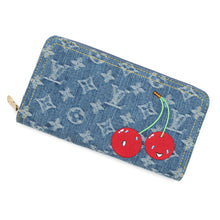 将图像加载到图库查看器中，LOUIS VUITTON LV × TM Zippy Wallet BlueM23161 Monogram Cherry Denim
