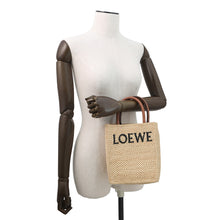 将图像加载到图库查看器中，LOEWE Standard A5 tote Beige/BrownA563S30X05 Raffia Leather
