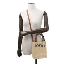 将图像加载到图库查看器中，LOEWE Standard A5 tote Beige/BrownA563S30X05 Raffia Leather
