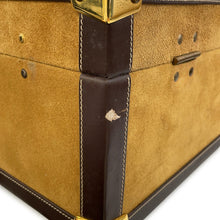 将图像加载到图库查看器中，LOEWE Anagram trunk Beige/Brown Suede leather
