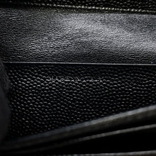 将图像加载到图库查看器中，SAINT LAURENT PARIS YSL Logo Bifold Wallet Black504899 Leather
